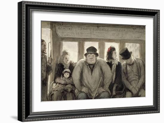 The Omnibus, 1864-Honore Daumier-Framed Giclee Print