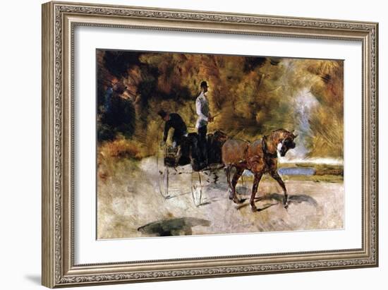 The One Horse Carraige-Henri de Toulouse-Lautrec-Framed Art Print