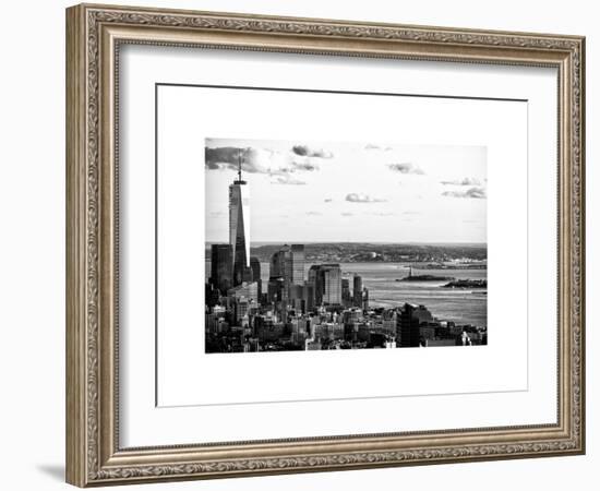 The One World Trade Center (1WTC), Hudson River and Statue of Liberty View, Manhattan, New York-Philippe Hugonnard-Framed Art Print