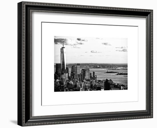 The One World Trade Center (1WTC), Hudson River and Statue of Liberty View, Manhattan, New York-Philippe Hugonnard-Framed Art Print