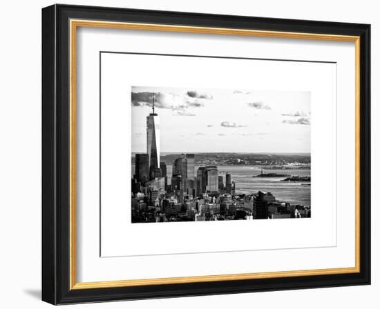 The One World Trade Center (1WTC), Hudson River and Statue of Liberty View, Manhattan, New York-Philippe Hugonnard-Framed Art Print