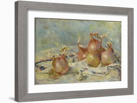 The Onions, 1881 (Oil on Canvas)-Pierre Auguste Renoir-Framed Giclee Print