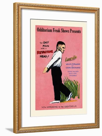 The Only Man With A Revolving Head-null-Framed Art Print