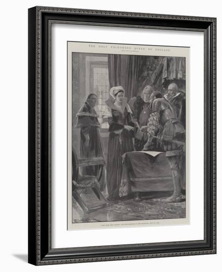 The Only Uncrowned Queen of England-Richard Caton Woodville II-Framed Giclee Print