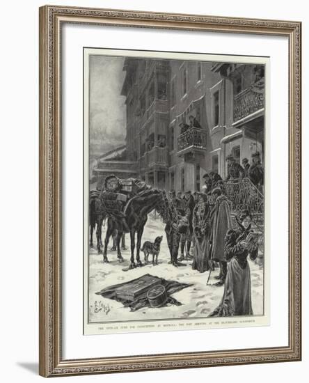 The Open-Air Cure for Consumption at Montana, the Post Arriving at the Beauregard Sanatorium-Henri Lanos-Framed Giclee Print