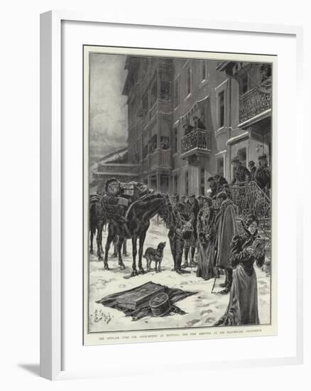 The Open-Air Cure for Consumption at Montana, the Post Arriving at the Beauregard Sanatorium-Henri Lanos-Framed Giclee Print