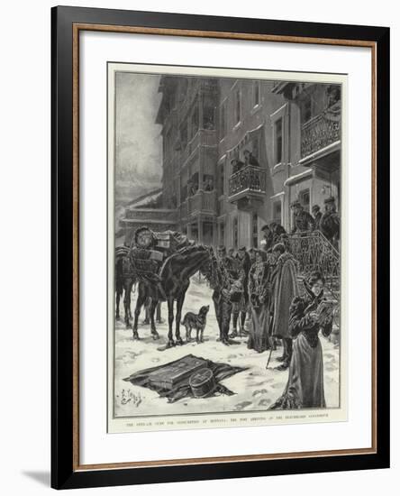 The Open-Air Cure for Consumption at Montana, the Post Arriving at the Beauregard Sanatorium-Henri Lanos-Framed Giclee Print