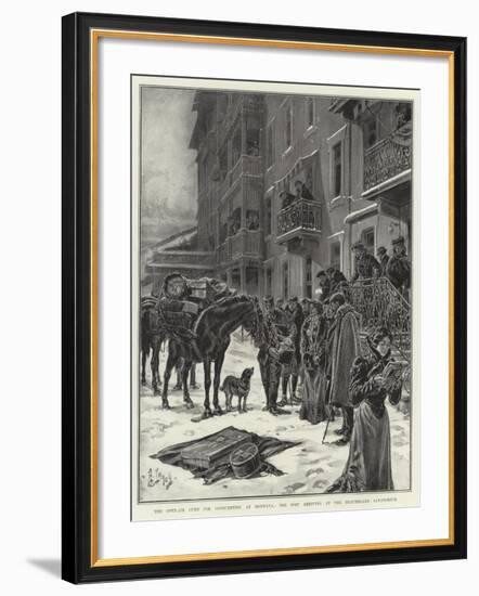 The Open-Air Cure for Consumption at Montana, the Post Arriving at the Beauregard Sanatorium-Henri Lanos-Framed Giclee Print