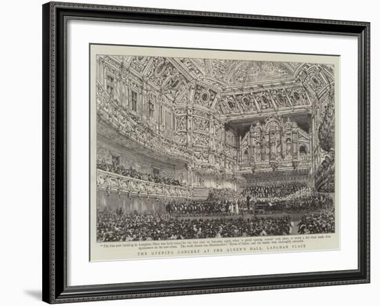 The Opening Concert at the Queen's Hall, Langham Place-null-Framed Giclee Print