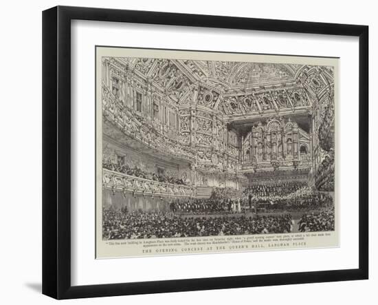 The Opening Concert at the Queen's Hall, Langham Place-null-Framed Giclee Print