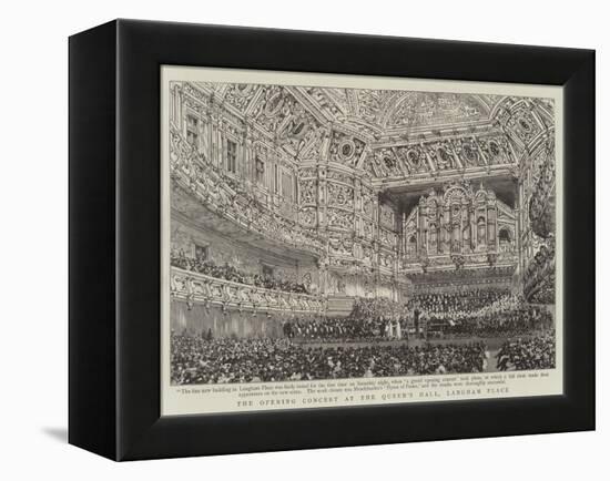 The Opening Concert at the Queen's Hall, Langham Place-null-Framed Premier Image Canvas