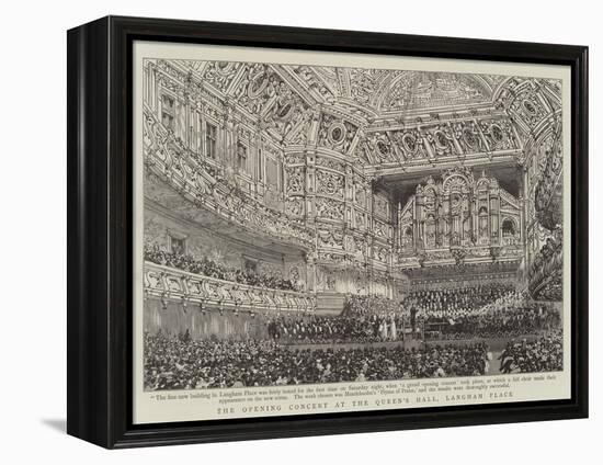 The Opening Concert at the Queen's Hall, Langham Place-null-Framed Premier Image Canvas