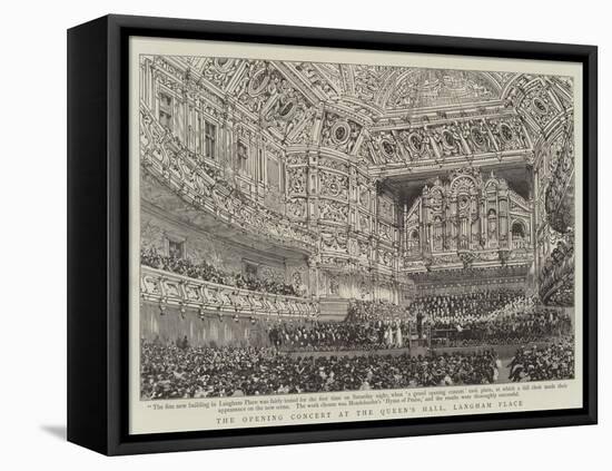 The Opening Concert at the Queen's Hall, Langham Place-null-Framed Premier Image Canvas