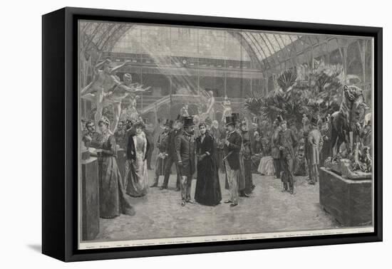 The Opening day of the 'Societe nationale des beaux-arts' at the Palais des Champs-Elysees, Paris-Jean-Andre Rixens-Framed Premier Image Canvas