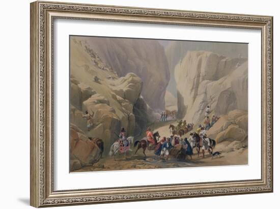 The Opening into the Narrow Pass Above the Siri Bolan, from "Sketches in Afghaunistan"-James Atkinson-Framed Giclee Print