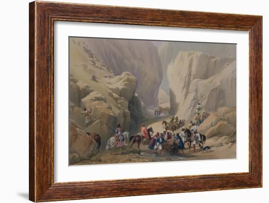 The Opening into the Narrow Pass Above the Siri Bolan, from "Sketches in Afghaunistan"-James Atkinson-Framed Giclee Print