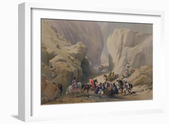 The Opening into the Narrow Pass Above the Siri Bolan, from "Sketches in Afghaunistan"-James Atkinson-Framed Giclee Print