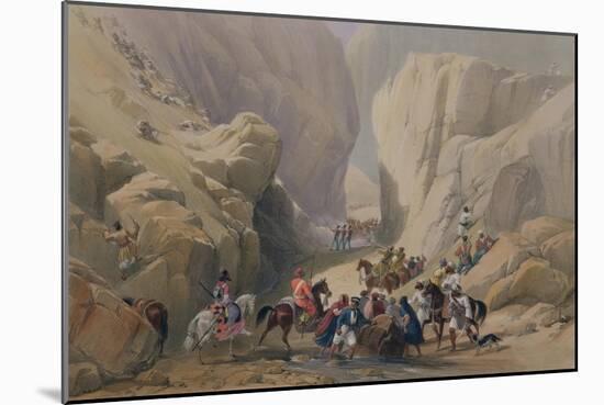 The Opening into the Narrow Pass Above the Siri Bolan, from "Sketches in Afghaunistan"-James Atkinson-Mounted Giclee Print