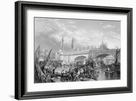 The Opening of London Bridge by King William IV and Queen Adelaide, 1831-Clarkson Stanfield-Framed Giclee Print