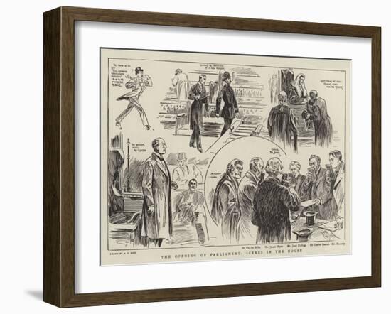 The Opening of Parliament, Scenes in the House-Alexander Stuart Boyd-Framed Giclee Print