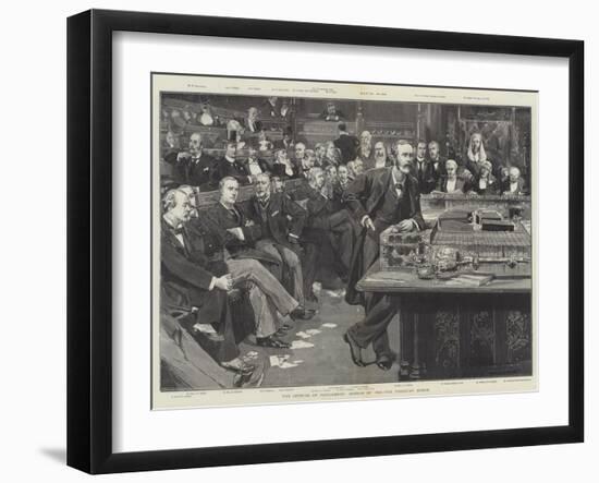 The Opening of Parliament, Session of 1892, the Treasury Bench-Thomas Walter Wilson-Framed Giclee Print