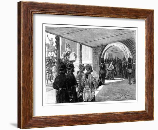 The Opening of Parliament, Westminster, London, 1866-William Barnes Wollen-Framed Giclee Print