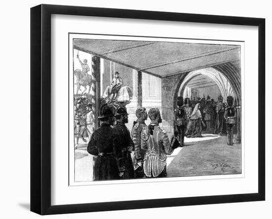 The Opening of Parliament, Westminster, London, 1866-William Barnes Wollen-Framed Giclee Print
