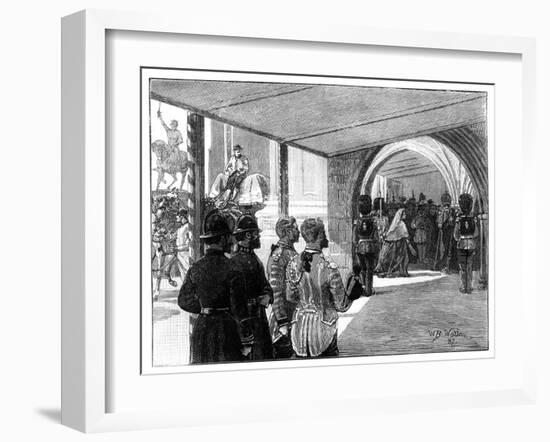 The Opening of Parliament, Westminster, London, 1866-William Barnes Wollen-Framed Giclee Print