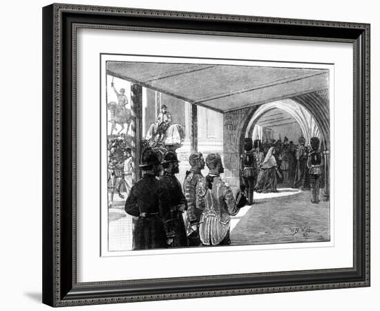 The Opening of Parliament, Westminster, London, 1866-William Barnes Wollen-Framed Giclee Print