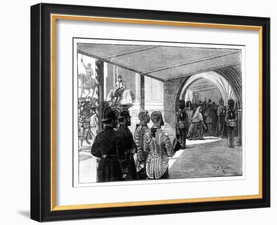 The Opening of Parliament, Westminster, London, 1866-William Barnes Wollen-Framed Giclee Print