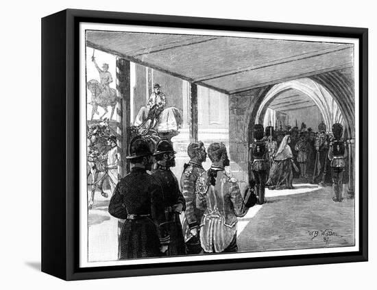 The Opening of Parliament, Westminster, London, 1866-William Barnes Wollen-Framed Premier Image Canvas