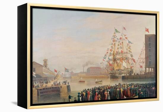 The Opening of St. Katherine's Dock, 25th October 1828-William John Huggins-Framed Premier Image Canvas