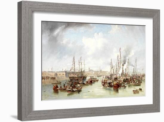 The Opening of Sunderland South Docks, 20 June, 1850-John Wilson Carmichael-Framed Giclee Print