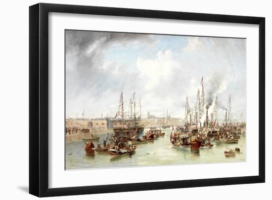 The Opening of Sunderland South Docks, 20 June, 1850-John Wilson Carmichael-Framed Giclee Print