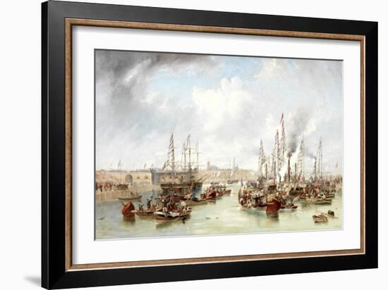 The Opening of Sunderland South Docks, 20 June, 1850-John Wilson Carmichael-Framed Giclee Print