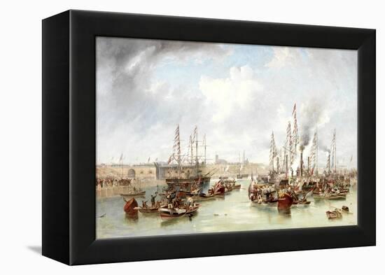 The Opening of Sunderland South Docks, 20 June, 1850-John Wilson Carmichael-Framed Premier Image Canvas