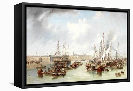 The Opening of Sunderland South Docks, 20 June, 1850-John Wilson Carmichael-Framed Premier Image Canvas