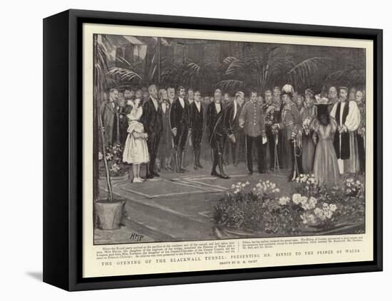 The Opening of the Blackwall Tunnel, Presenting Mr Binnie to the Prince of Wales-Henry Marriott Paget-Framed Premier Image Canvas