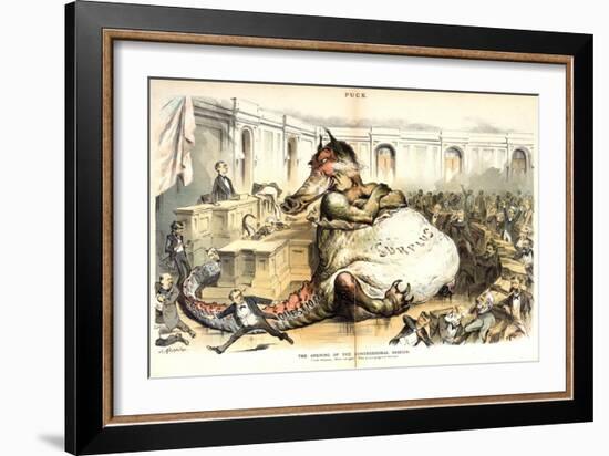 The Opening of the Congressional Session, 1887-Joseph Keppler-Framed Giclee Print