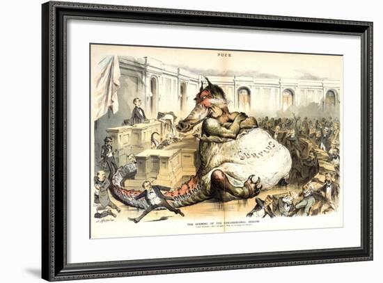 The Opening of the Congressional Session, 1887-Joseph Keppler-Framed Giclee Print