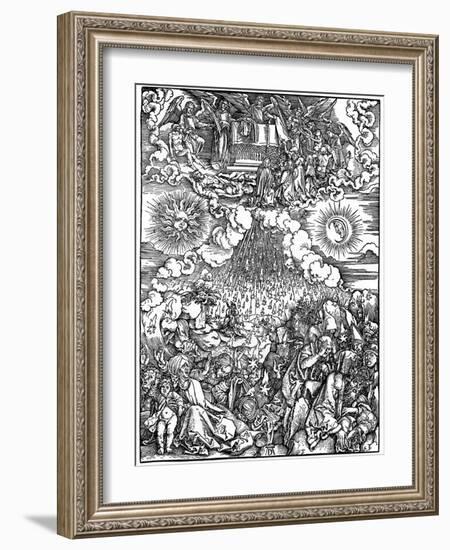 The Opening of the Fifth and Sixth Seals, 1498-Albrecht Durer-Framed Giclee Print