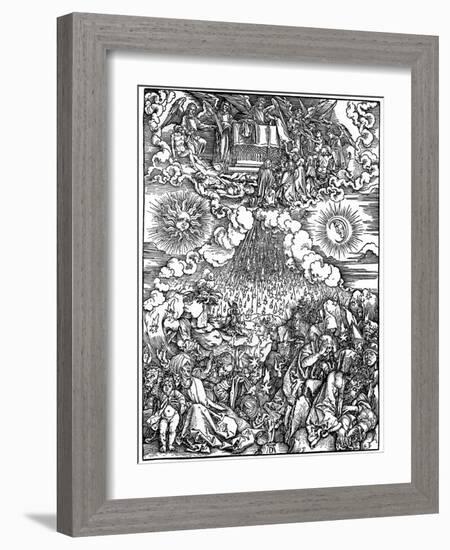 The Opening of the Fifth and Sixth Seals, 1498-Albrecht Durer-Framed Giclee Print