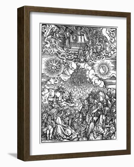 The Opening of the Fifth and Sixth Seals, 1498-Albrecht Durer-Framed Giclee Print