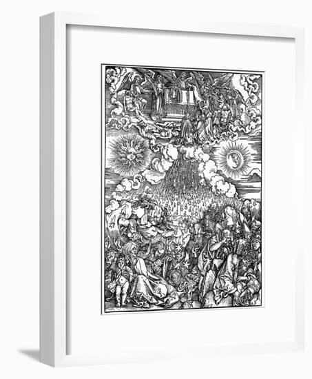 The Opening of the Fifth and Sixth Seals, 1498-Albrecht Durer-Framed Giclee Print