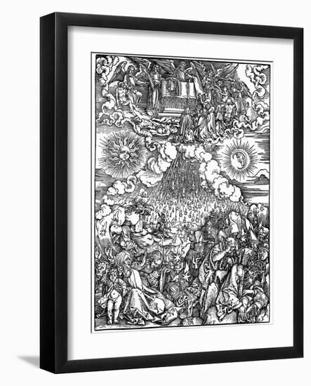 The Opening of the Fifth and Sixth Seals, 1498-Albrecht Durer-Framed Giclee Print