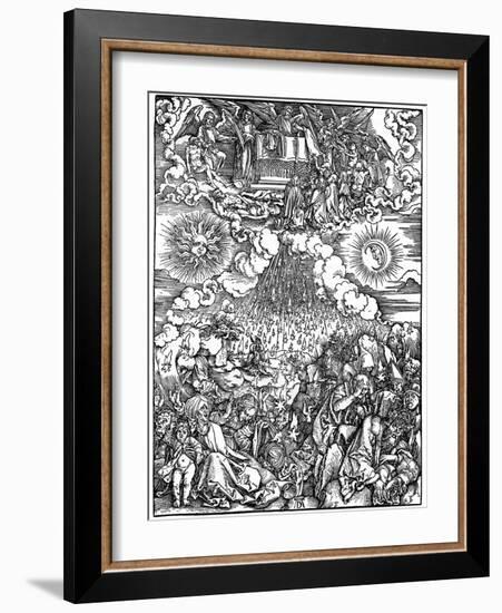 The Opening of the Fifth and Sixth Seals, 1498-Albrecht Durer-Framed Giclee Print