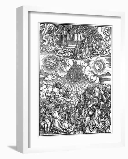 The Opening of the Fifth and Sixth Seals, 1498-Albrecht Durer-Framed Giclee Print