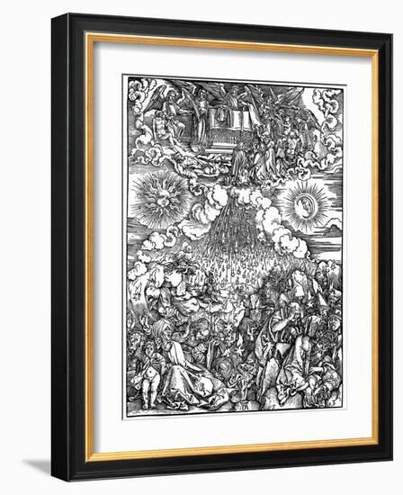 The Opening of the Fifth and Sixth Seals, 1498-Albrecht Durer-Framed Giclee Print