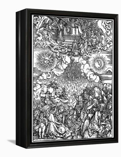 The Opening of the Fifth and Sixth Seals, 1498-Albrecht Durer-Framed Premier Image Canvas