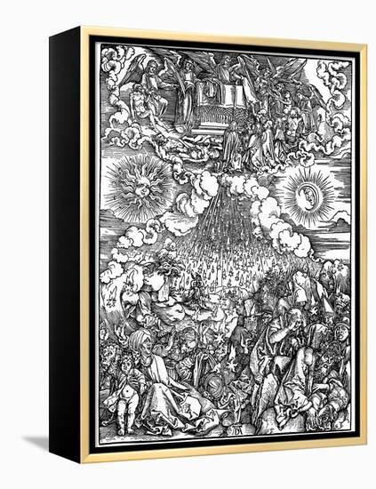 The Opening of the Fifth and Sixth Seals, 1498-Albrecht Durer-Framed Premier Image Canvas
